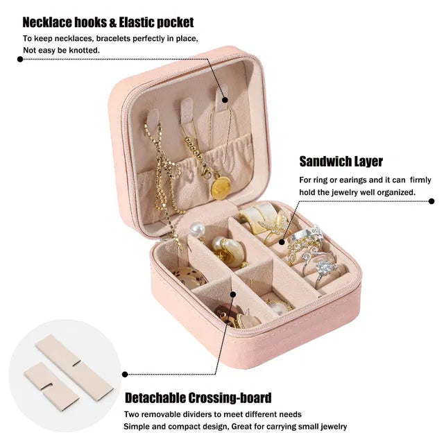 β¨ RECTANGLE PEACH LEATHER JEWELLERY BOX β THE PERFECT GIFT OF ELEGANCE β¨